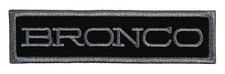 Bronco Embroidered Patch Black/Dark Gray Iron-On Sew-On Jacket Backpack Hat Vest