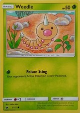1/111 WEEDLE | COMMON | CRIMSON INVASION POKEMON CARD