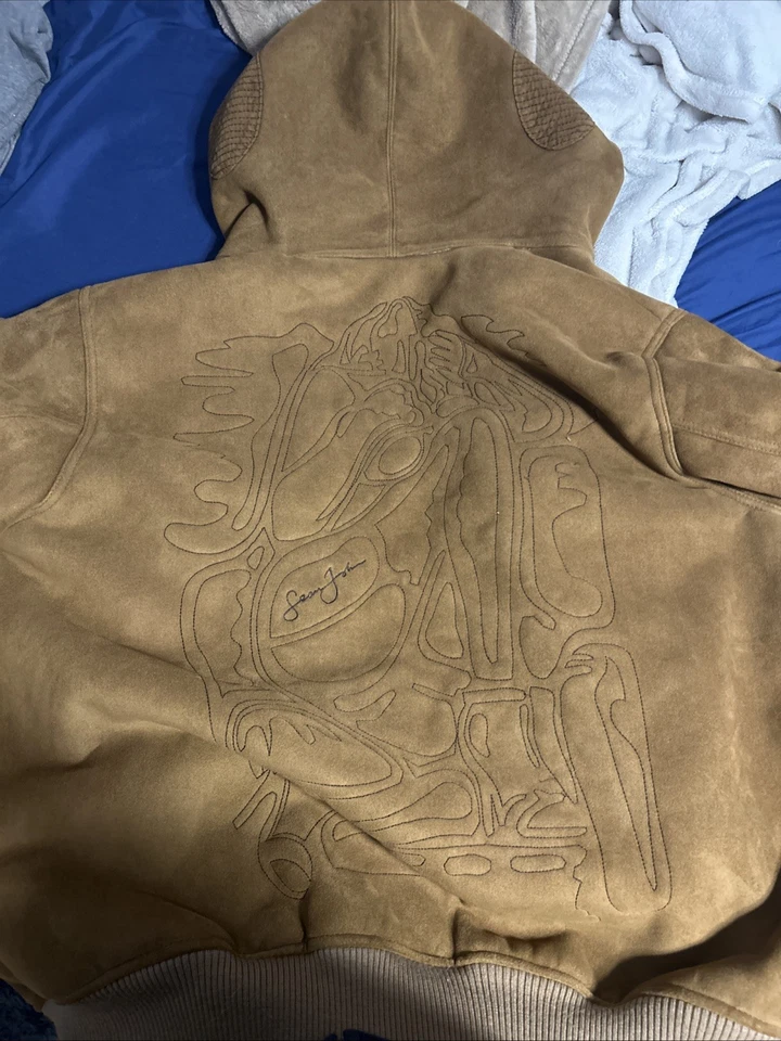 Chaqueta de cuero marrón Sean John Foto 3 de 3