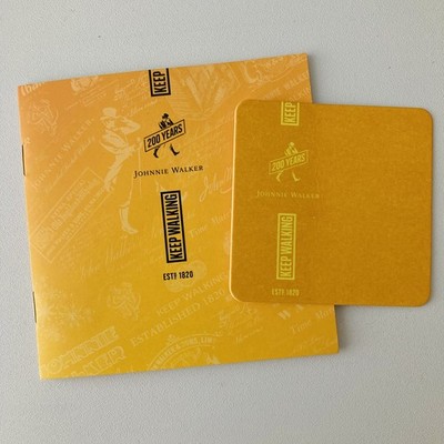   Japan Johnnie Walker Whisky 200 Jahre Untersetzer & Booklet Prospekt
