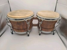 Vintage &ldquo;Valje&rdquo; Wood Bongos &ndash; 9&rdquo; & 7.5&rdquo; Latin Percussion Drums
