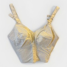 VINTAGE 1950'S Longline BULLET BRA Front Closure Cotton Lace No Tag