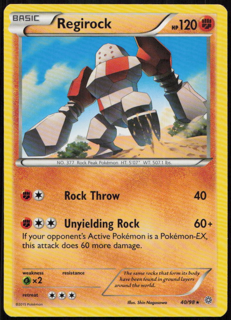 Regirock 40/98 LP Ancient Origins Rare Pokemon