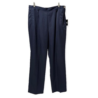 Sag Harbor Sport In Action Women's Navy Blue Pleated Pants Size 14