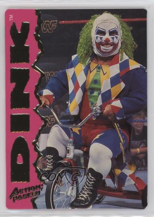 1995 Action Packed WWF Dink the Clown #19 Rookie RC 14tz