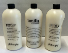 Philosophy Purity Made Simple Facial Cleanser - Vanilla Coconut Shwr Gel NEW lot