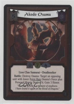 2006 Legend of the Five Rings (L5R) CCG - Rise Shogun Foil Akodo Osamu #31
