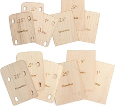 StewMac Guitar and Bass Neck Shims for Bolt-on Necks, Made of Solid Maple,...