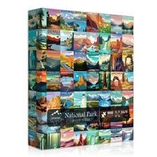 1000-Piece National Parks Puzzle for Adults - Zion Yellowstone Yosemite