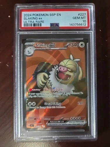 2024 POKEMON SSP EN-SURGING SPARKS ULTRA RARE #227 SLAKING EX PSA 10 #227