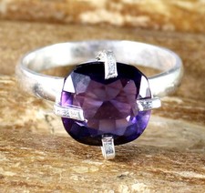 Natural Boysenberry Sapphire 11.15 Carat Cushion Gemstone Certified Men's Ring