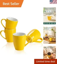 Porcelain Coffee Mugs - 16 Ounce Top to the Rim for Coffee, Latte, Tea, Cocoa...