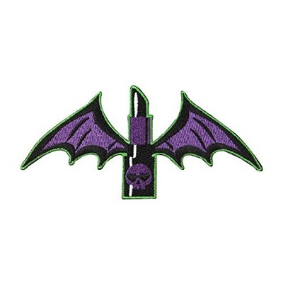 Bat Wing Lipstick Patch Kreepsville Chic Freak Craft Apparel Iron-On Applique