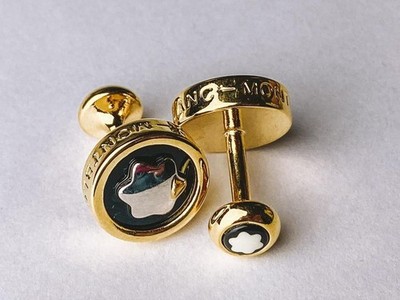 Manschettenknöpfe cufflinks Mont Blanc Montblanc + Beutel NEU