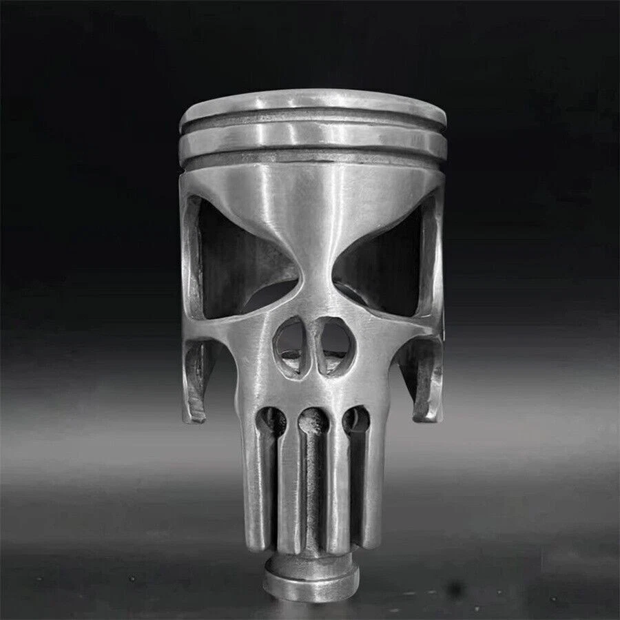 Palanca de cambios manual de palanca de cambios de palanca de cambios de palanca de cambios universal para automóvil camión Skull Chrome Foto 4 de 4