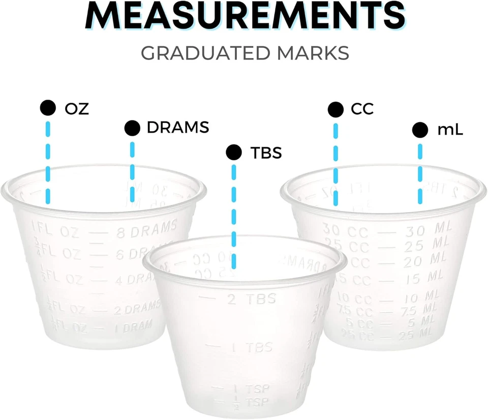 [1000 Count - 1 Oz.]  Disposable Graduated Plastic Medicine Cups - - Image 2 of 4