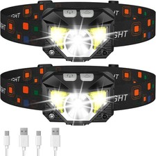LHKNL Headlamp Flashlight, Lumen Ultra-Light Bright LED Rechargeable Headlight w