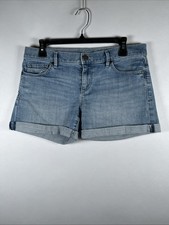 LOFT Women's Size 4 Blue Low-Rise Cuffed Denim Jean Shorts