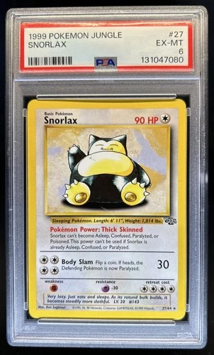 1999 Pokemon Jungle Snorlax #27/64 PSA 6