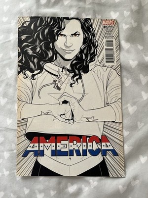 America #1 (2017) McKelvie 2nd Print Sketch Variant : Chavez Marvel