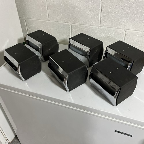 6 Georgia Pacific Mornap Chrome & Black Double Sided Napkin Holder Dispenser