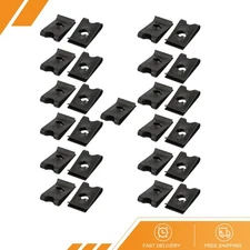 25 Set Spring Steel Speed Fastener Extruded U Nut Black for M4 ST4.2 Screw Bolt