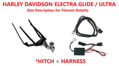 Trailer Hitch for Harley Davidson Electra Glide & Ultra with Plug n Play Harness