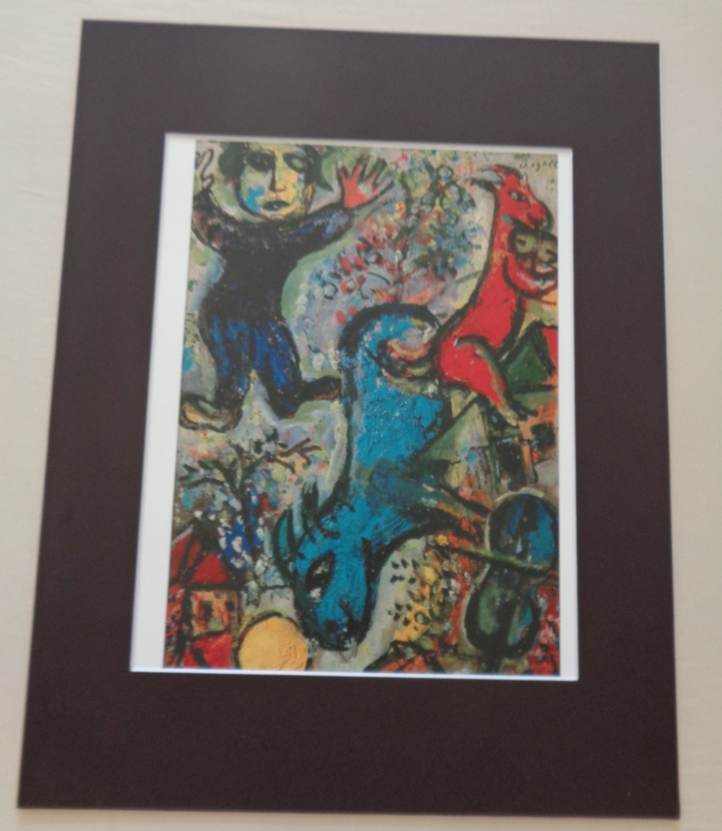 Marc Chagall、Les Paysans Russes Marc Chagall Le Paysan Peasant Farmer Goat Animal Surrealistic Art