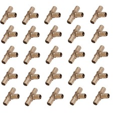 Bag of (25) 1 x 1 x 1/2 PEXworx Brass Pex Cri...