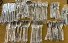 84ea National Stainless NANCY Flatware Japan Service For 8 + Serving Set & Xtra