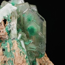 Malachite incl Baryte Thumbnail,Shangulowé Mine, Kambove, Haut-Katanga, DR Congo