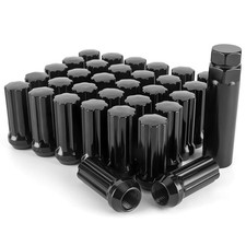 32 PCS M14x1.5 Wheel Lug Nuts, Black 14mmx1.5 Spline Lug Nut Compatible with Che