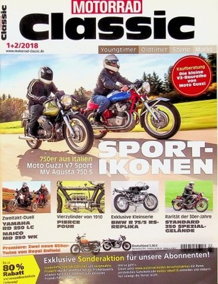 2) Motorrad Classic 01/2018 - BMW R 75/5 RS Replika m - Pierce Four mit 7PS in