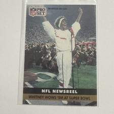 1991 Pro Set #350 Whitney Wows 'Em At Super Bowl