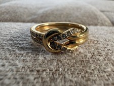 Swarovski Pavé Crystal Voile Knotted Ring. Size 56 (O1 /2 - P)