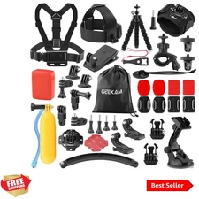Versatile Waterproof Action Camera Accessory Bundle - Perfect for Any Adventure