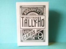 ONE NEW SEALED DECKS TALLY-HO WHITE ROSE NO. 9 PLAYING CARDS, ALOYS STUDIO/USPCC