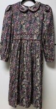 My Twinn Girl?s Size 16 100% Cotton Bishop Sleeves PeterPan Collar Red Piping