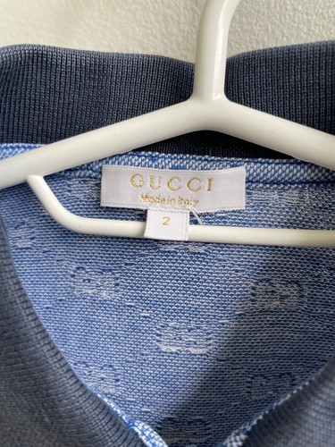 Gucci Monogram Polo Shirt Tee Top Kids Children Junior GG Italy Size 2 - Picture 7 of 16