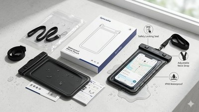 Syncwire Universal Waterproof Phone Pouch [2-Pack] - IPX8 Touch Friendly 