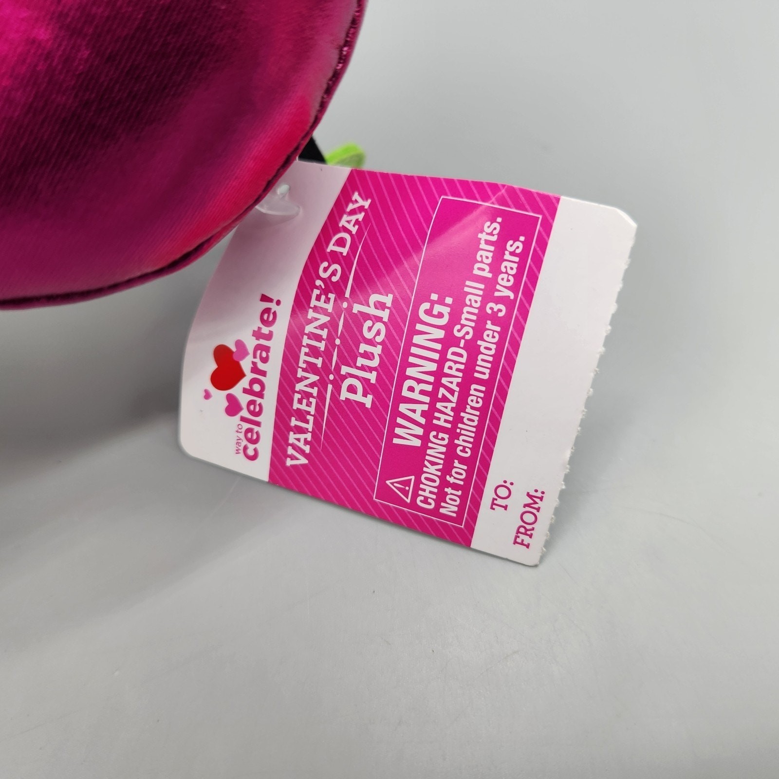 Way To Celebrate Pink Robot Plush Valentine's Day Metallic Toy 8" Small Walmart