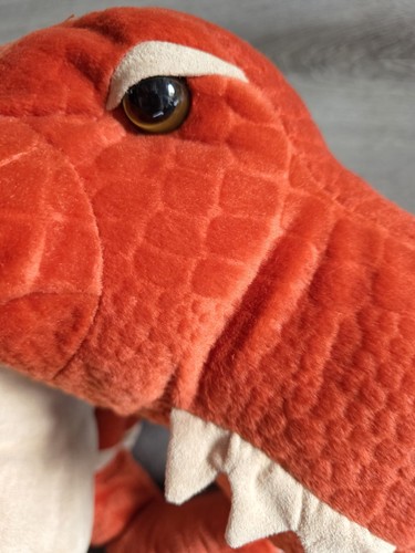Toy R Us Rare Orange T-Rex Dinosaur 18” Plush Stuffed Animal Toy b236 - Picture 13 of 13