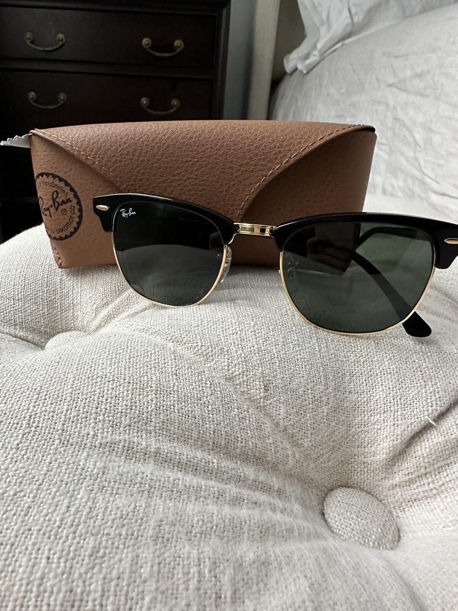 Ray-Ban Clubmaster Black Frame/Green Lens Sunglasses - RB3016