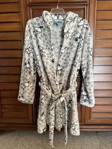 Peanuts Snoopy Bath Robe Hooded Child Youth Size L/XL Large Extra Large - Picture 4 of 7