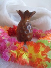 Vintage Pineapple Luau Toothpick Appetizer Holder Wood Tropical Tiki PuPu's  6"