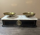 Antique French Marble Wood Balance Scale - Rare!