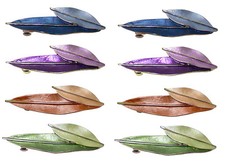 Bella 8 Pc Set Barrettes 8 count 2 ea color. Artistic Hand Painting Q2841-4-2