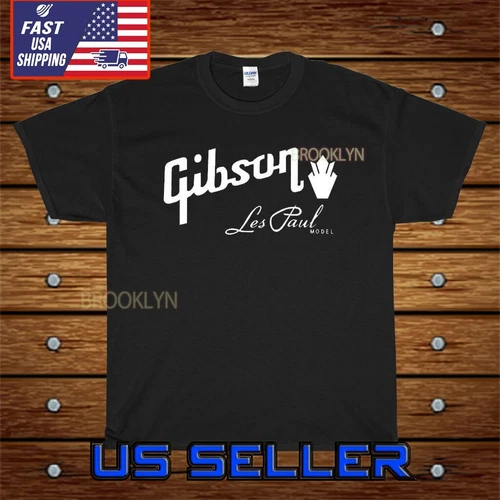 NEW SHIRT GIBSON LES PAUL LOGO UNISEX T-SHIRT FUNNY AMERICAN USA SIZE S-5XL