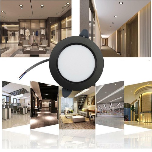 Dimmable LED Panel Downlight Recessed Ceiling Light 3W 5W White Black Bulbs RC - Picture 11 of 14