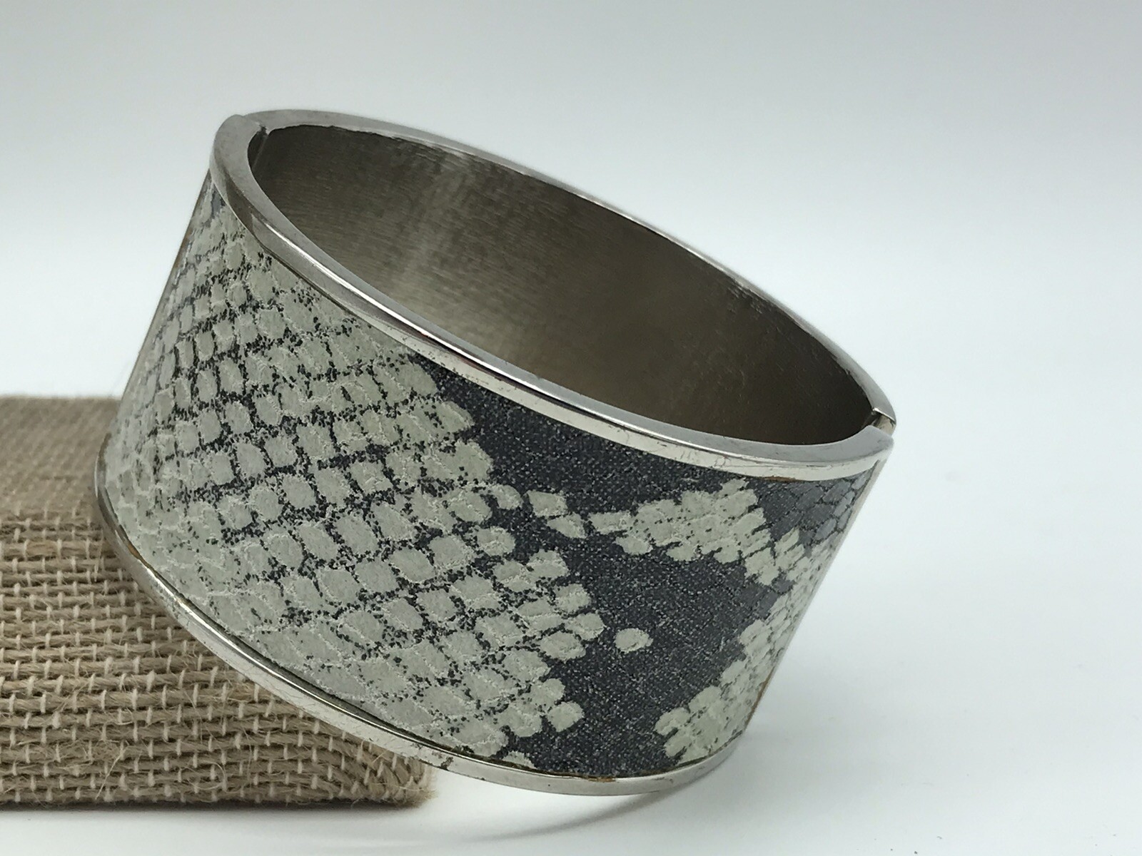 Hinged Silver Tone Bangle Bracelet Two Styles In … - image 3